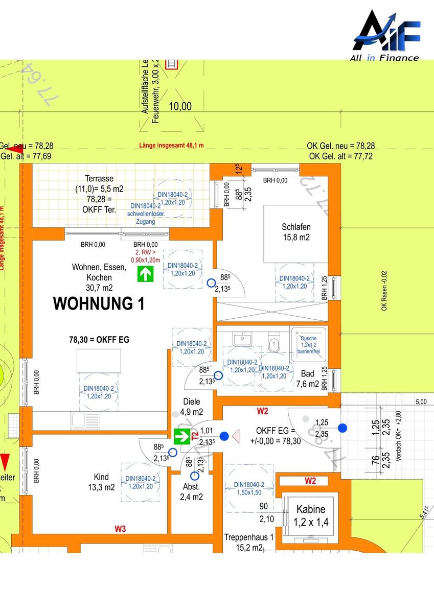 Beispiel 3-Zimmer-Wohnung